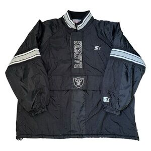 Vintage 90s Starter Raiders NFL Pro Line Puffer Jacket XL